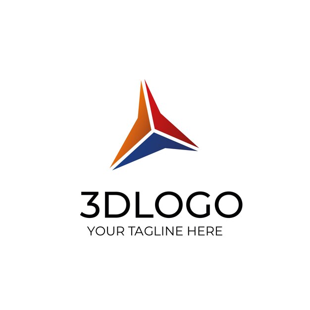 Plantilla de diseño de logotipo 3D abstracto Ilustración vectorial Se puede utilizar para el diseño web de finanzas empresariales