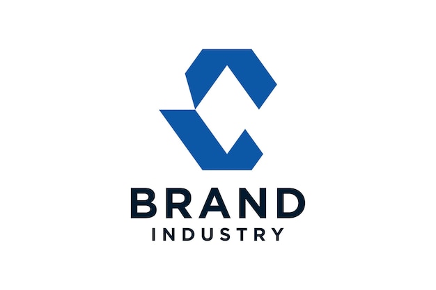 Plantilla de diseño de logotipo abstracto letra C