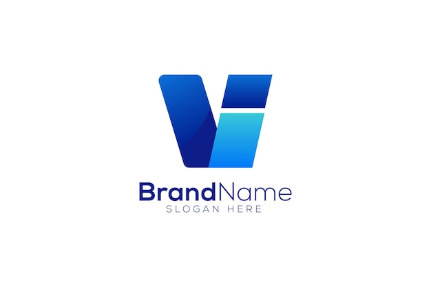Plantilla de diseño de logotipo abstracto de letra VI