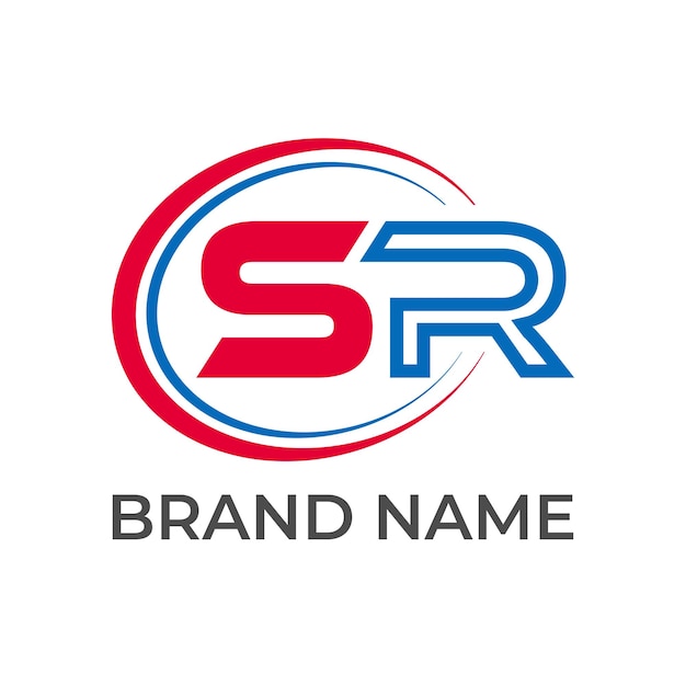 plantilla de diseño de logotipo abstracto de SR