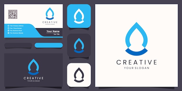 Plantilla de diseño de logotipo de aceite o agua. ilustración vectorial