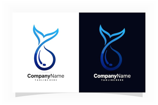 plantilla de diseño de logotipo de aceite de pescado