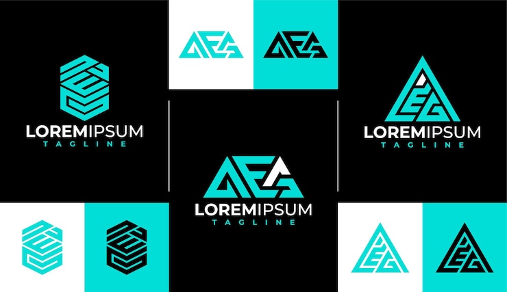 Vector plantilla de diseño de logotipo aeg aeg inicial de línea minimalista