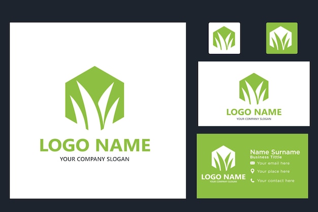 plantilla de diseño del logotipo de la agricultura del paisaje