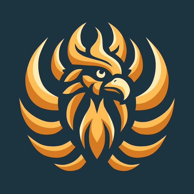 plantilla de diseño del logotipo del águila Ilustración Pájaro Estilo de mascota simple