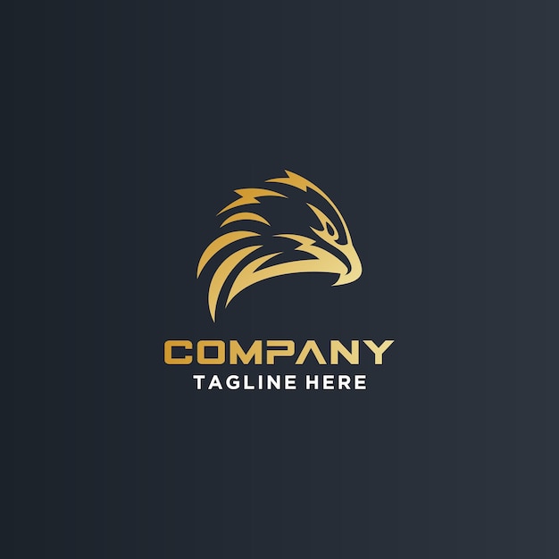plantilla de diseño de logotipo de águila vectorial ilustración vectorial con idea creativa