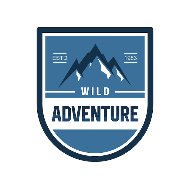 Plantilla de diseño de logotipo al aire libre y aventuras
