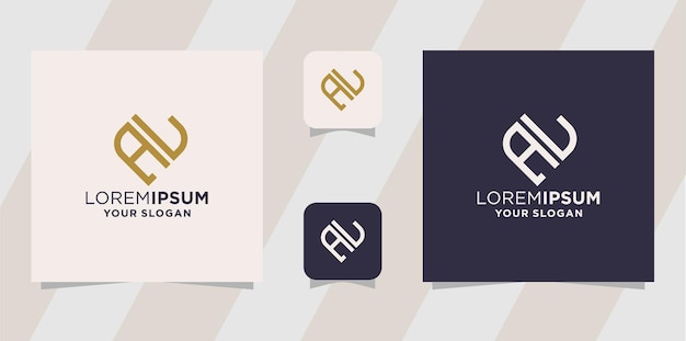 Plantilla de diseño de logotipo al de letra inicial de monograma moderno