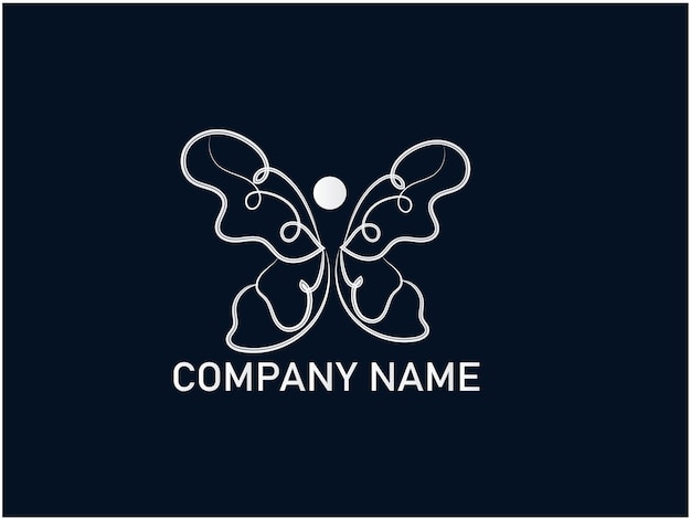 plantilla de diseño del logotipo de las alas de mariposa