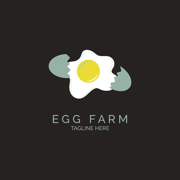 Plantilla de diseño de logotipo de alimentos de granja de huevos para marca o empresa y otros