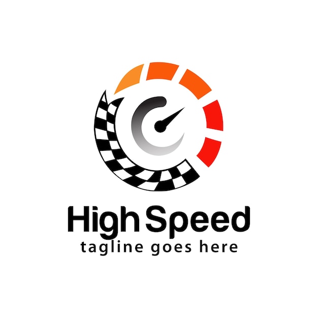 Plantilla de diseño de logotipo de alta velocidad