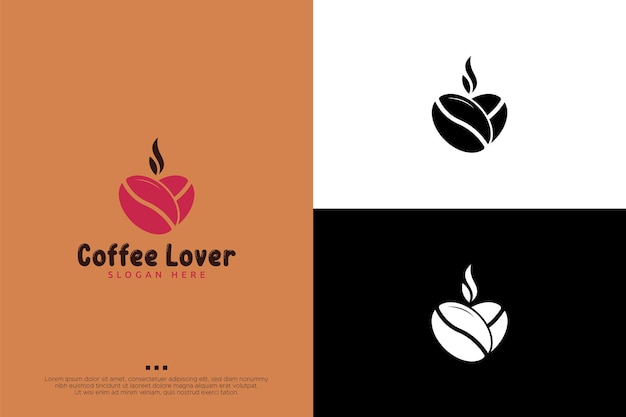 Plantilla de diseño de logotipo de amante del café