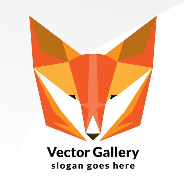 Vector plantilla de diseño del logotipo de animal fox