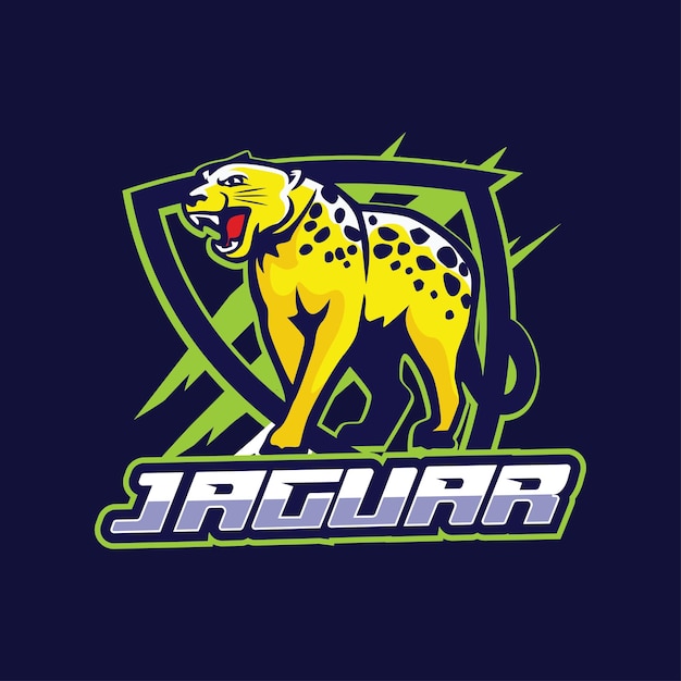 Vector plantilla de diseño de logotipo de animal jaguar