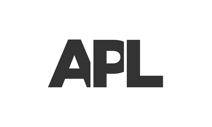 Vector plantilla de diseño de logotipo de apl con texto en negrita fuerte y moderno logotipo vectorial basado en inicial con tipografía simple y minimalista identidad de empresa de moda
