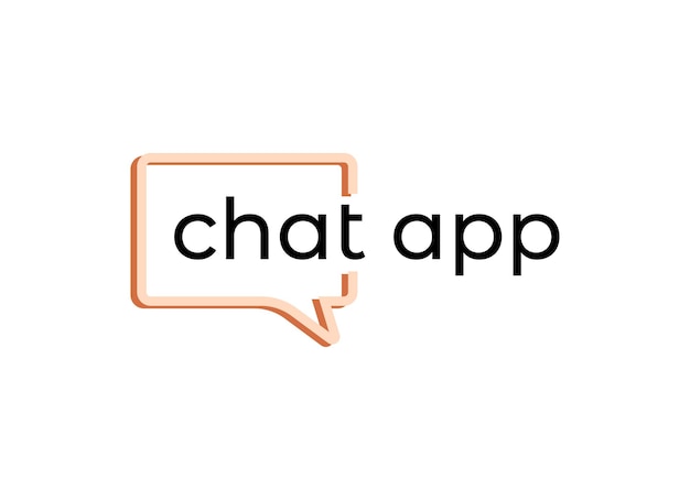 Plantilla de diseño del logotipo de la aplicación de chat. Se puede usar un icono para el logotipo de la aplicación de chat.