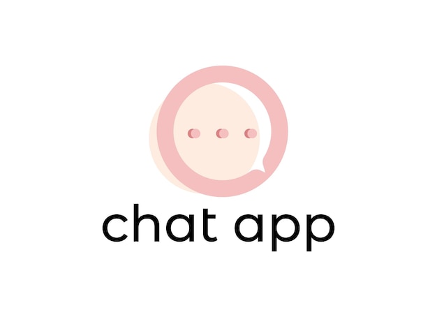 Plantilla de diseño del logotipo de la aplicación de chat. Se puede usar un icono para el logotipo de la aplicación de chat.