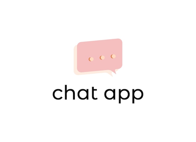 Plantilla de diseño del logotipo de la aplicación de chat. Se puede usar un icono para el logotipo de la aplicación de chat.