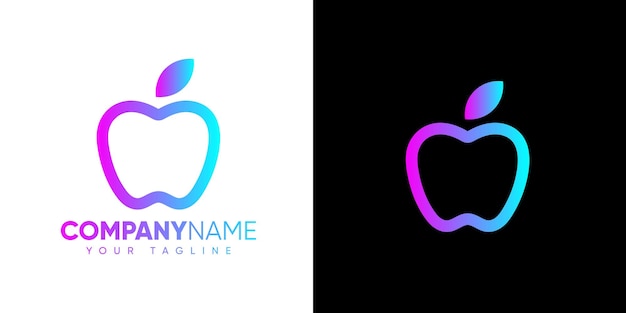 Plantilla de diseño de logotipo de Apple