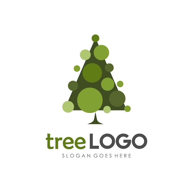 Plantilla de diseño de logotipo de árbol creativo y único