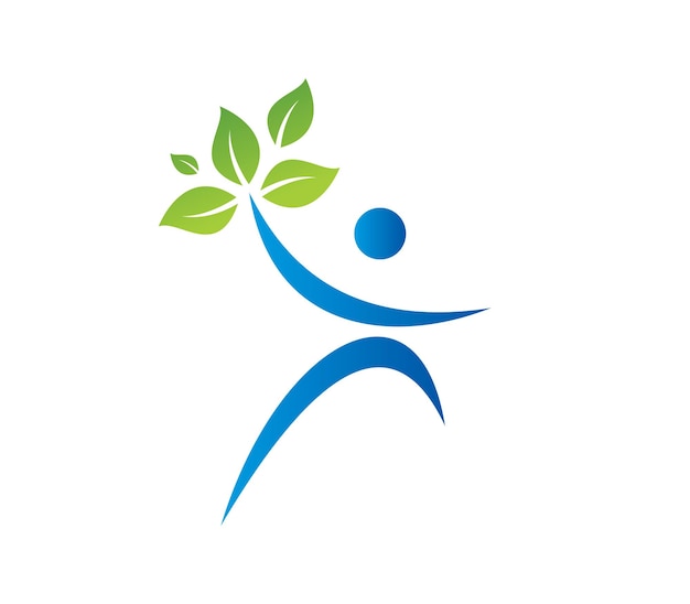 plantilla de diseño de logotipo de árbol humano