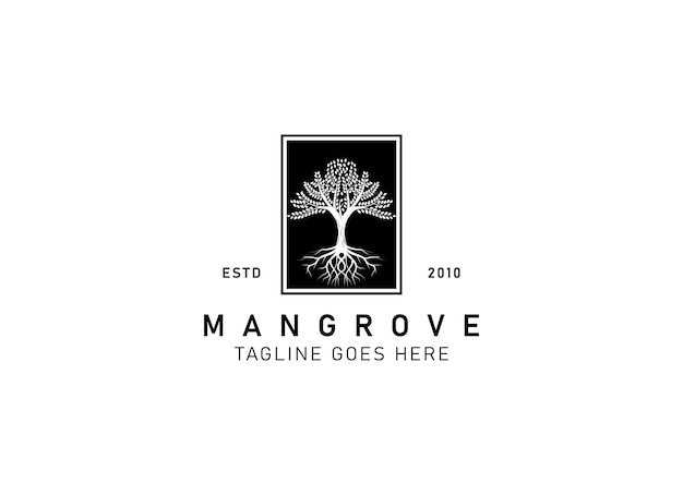 plantilla de diseño del logotipo del árbol de manglar