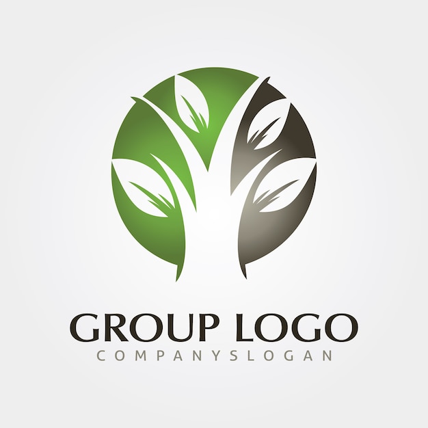 Plantilla de diseño de logotipo de árbol para el negocio
