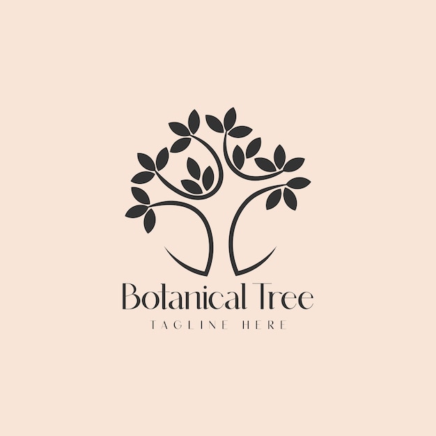 plantilla de diseño de logotipo de árbol sobre fondo blanco
