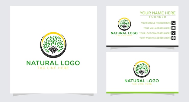 Plantilla de diseño de logotipo de árbol