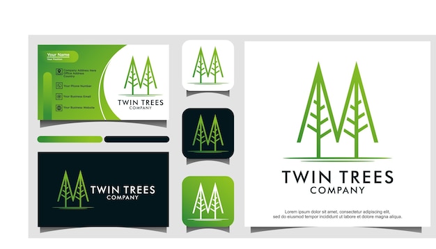 Plantilla de diseño de logotipo de árboles de cedro de abeto de pinos de hoja perenne