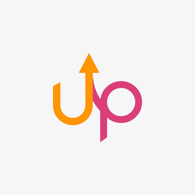 Plantilla de diseño de logotipo arriba