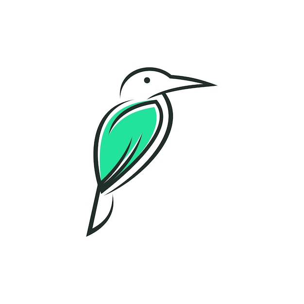 Plantilla de diseño de logotipo de arte de línea de aves