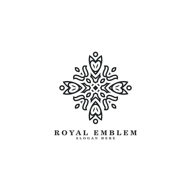 plantilla de diseño de logotipo de arte ornamental