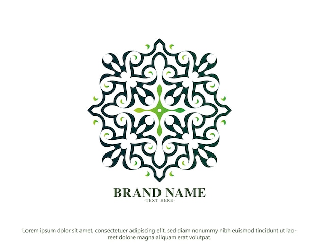 Plantilla de diseño de logotipo de arte verde