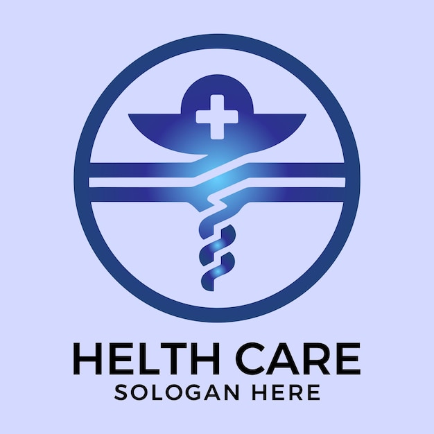 Plantilla de diseño de logotipo de atención médica vectorial