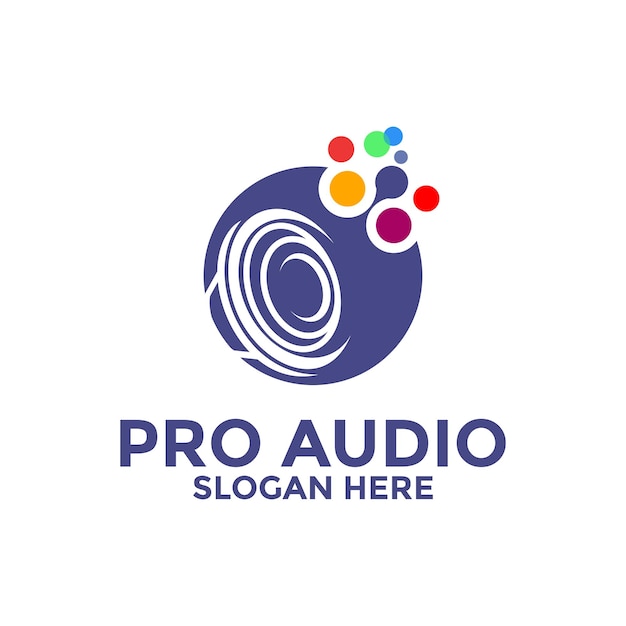 Plantilla de diseño de logotipo de audio y sonido