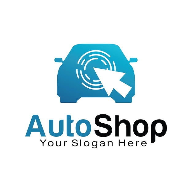 Vector plantilla de diseño de logotipo de auto shop