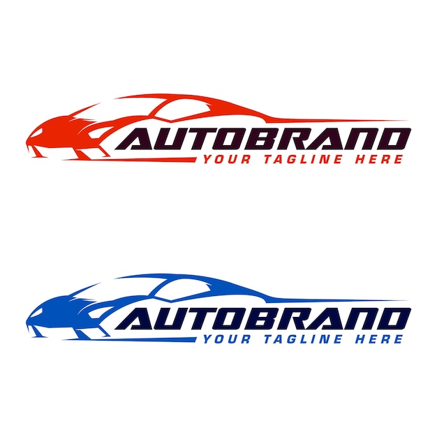 Plantilla de diseño de logotipo de automovilismo