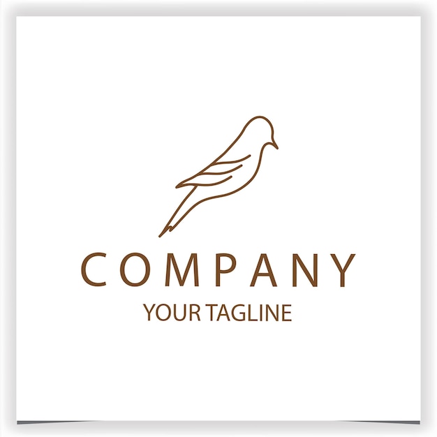 plantilla de diseño de logotipo de ave vectora