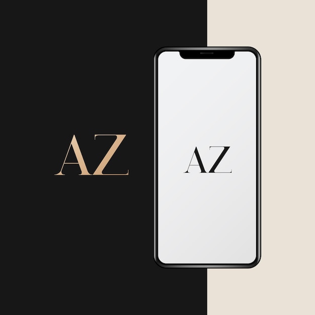 Plantilla de diseño de logotipo az