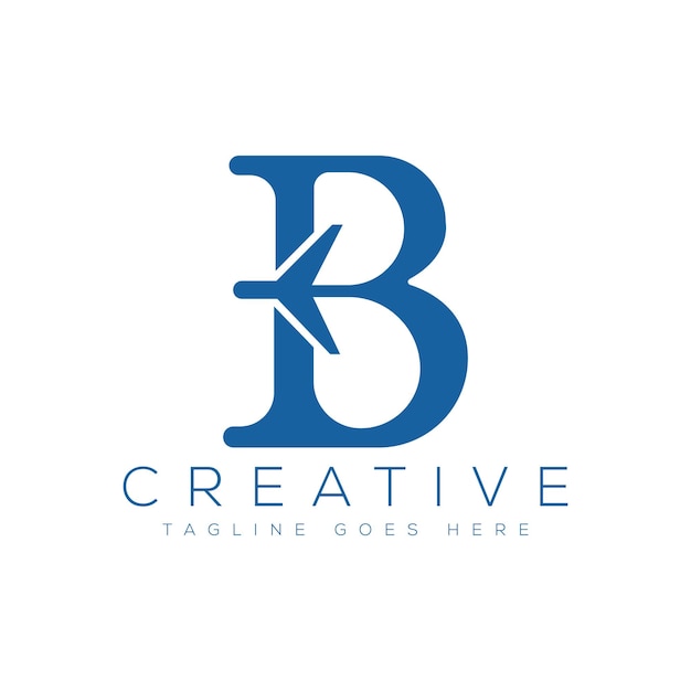 Plantilla de diseño de logotipo B minimalista moderno Elemento de marca gráfico vectorial