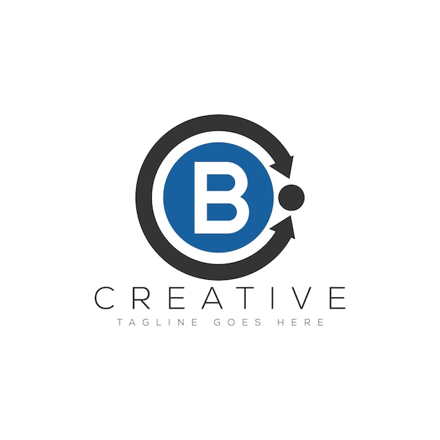 Plantilla de diseño de logotipo B minimalista moderno Elemento de marca gráfico vectorial