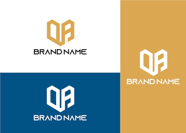 Plantilla de diseño de logotipo ba de letra inicial de monograma moderno