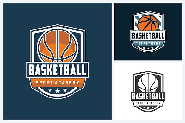 plantilla de diseño de logotipo de baloncesto emblema del equipo de baloncestro diseño de logo del torneo de balonceso