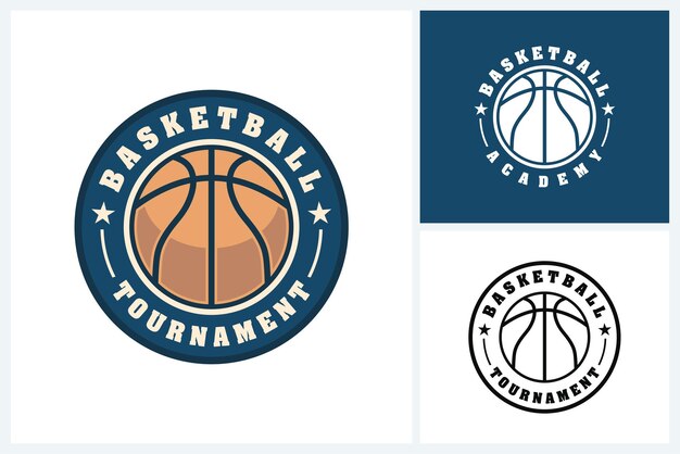 plantilla de diseño de logotipo de baloncesto emblema del equipo de baloncestro diseño de logo del torneo de balonceso