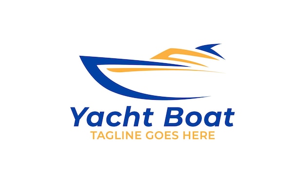 Plantilla de diseño de logotipo de barco de yate