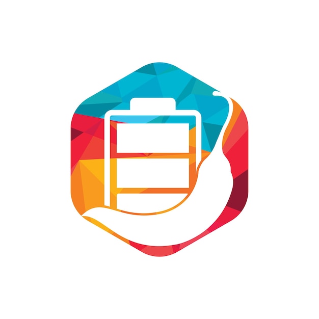 Plantilla de diseño de logotipo de batería de chile