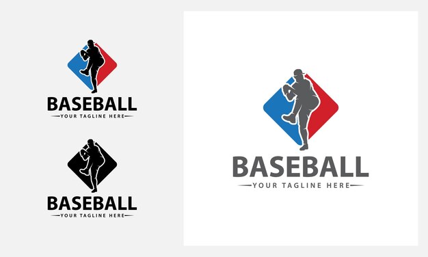 Plantilla de diseño de logotipo de béisbol