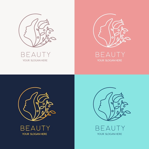 Plantilla de diseño de logotipo de belleza