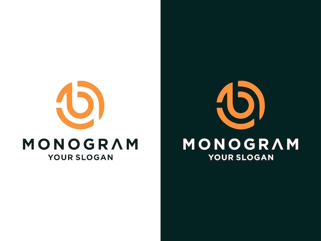 Plantilla de diseño de logotipo bg de letra de monograma minimalista